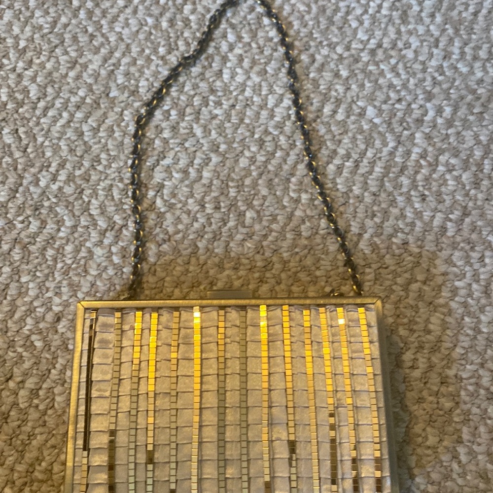 lulu townsend clutch gold bag